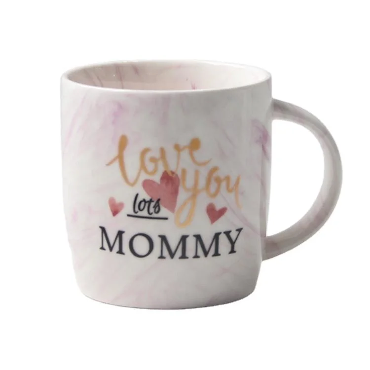 14oz marble Design Porcelain Magic Cup Mother&prime;s Day Gifts Printing Couple Ceramic Mugs Color Change Coffee Mug Customized