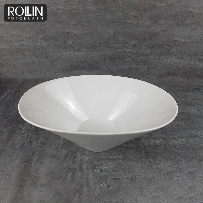 Nice Porcelain Oval Spirit Salad Bowl Large Ceramic Bowl