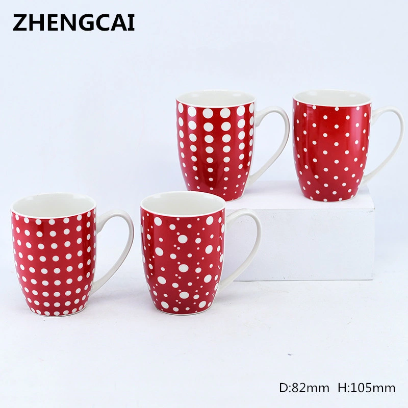 12oz Ceramic Mug/ Mug Set/Porcelain Mug/Coffee Mug/Tea Cup with Valentine&prime; S Day, Christmas, Colorful Design or Decals for Promotion Gift, Hotel, Shop