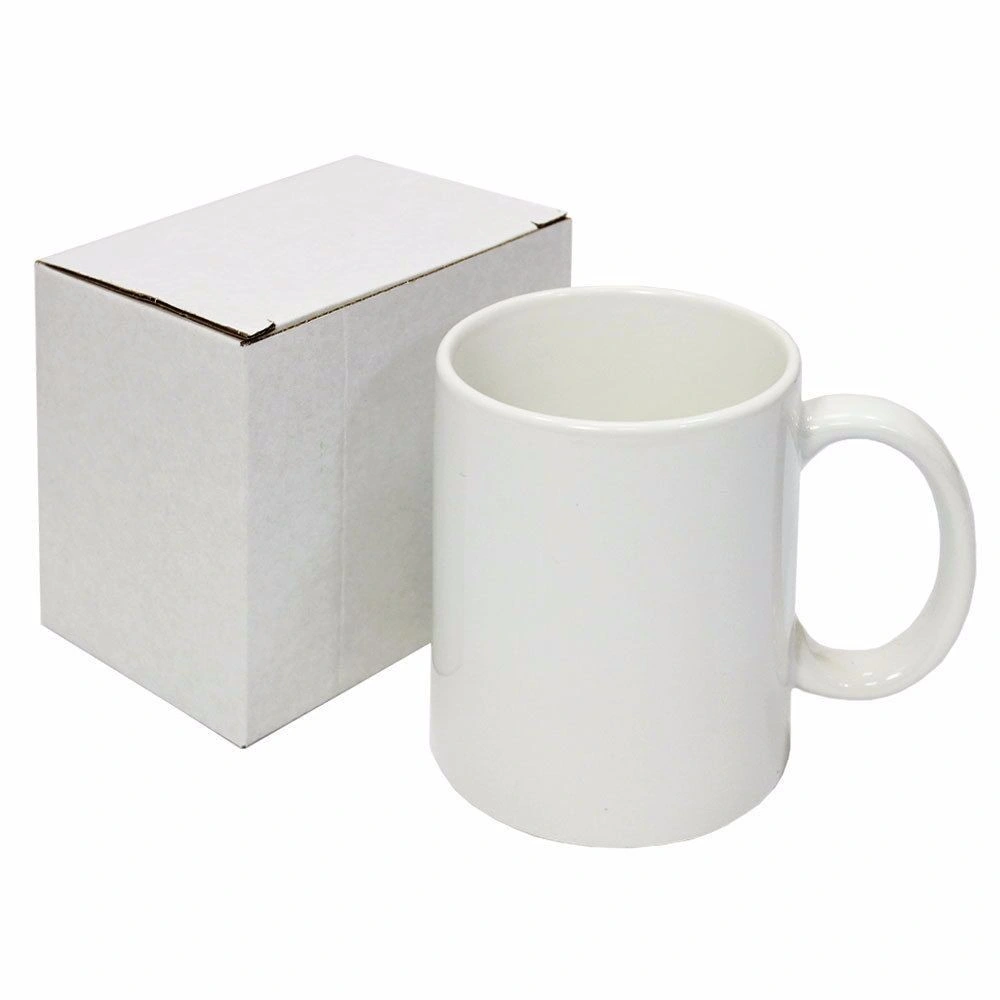 Custom Logo 11oz Blank White Coated Ceramic Mug