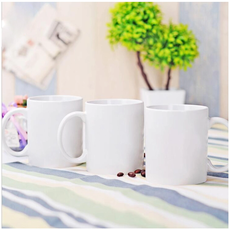 Wholesale Top Quality 3A Customized 11oz Matte Tea Ceramics Handle White Blank Coffee Mug for Sublimation Paper Printing