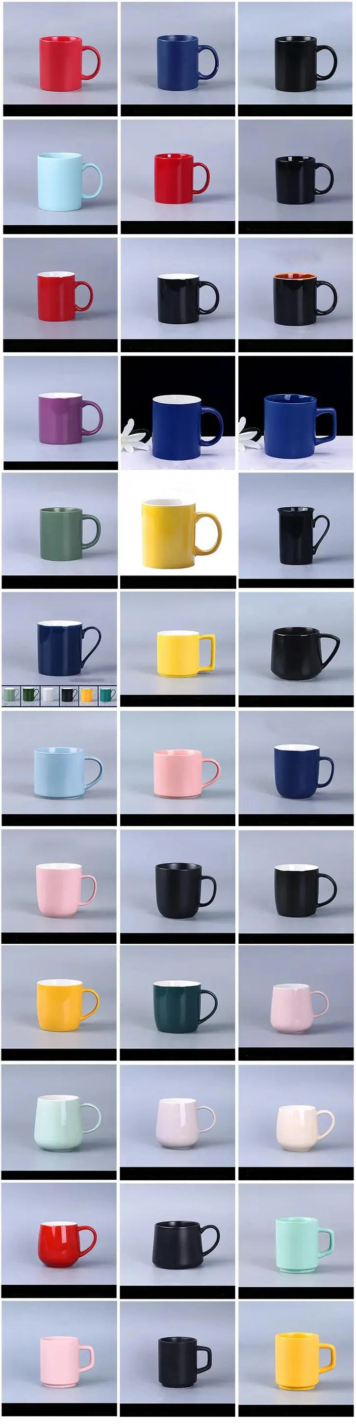 Wholesale Sublimation Custom Logo Print Simple White Coffee Cups Ceramic Mug