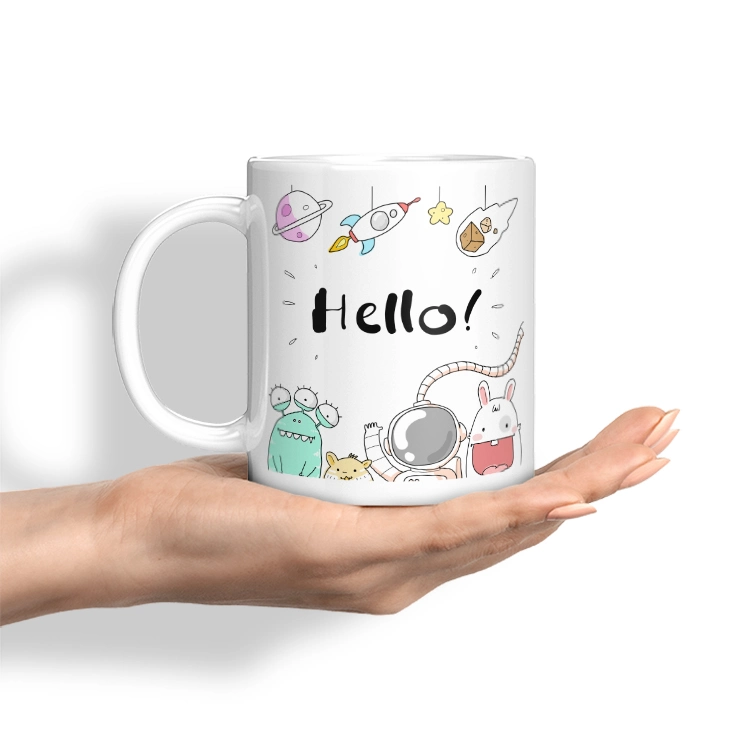 Factory Direct Sales Custom White Blank Sublimation Ceramic Porcelain Mug for Printing Cup