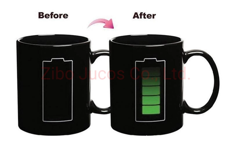 Wholesale 11oz Heat Sensitive Magic Color Changing Sublimation Coffee Ceramic Mugs with Handle Custom Photo Sublimation Matte Color Mug