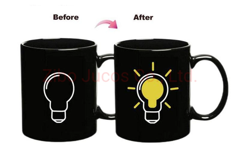 Wholesale 11oz Heat Sensitive Magic Color Changing Sublimation Coffee Ceramic Mugs with Handle Custom Photo Sublimation Matte Color Mug