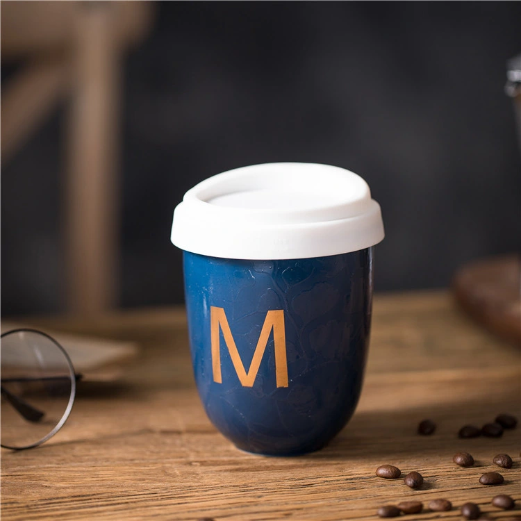 Wholesale Promotional Office Ceramic Travel Coffee Mug with Lid