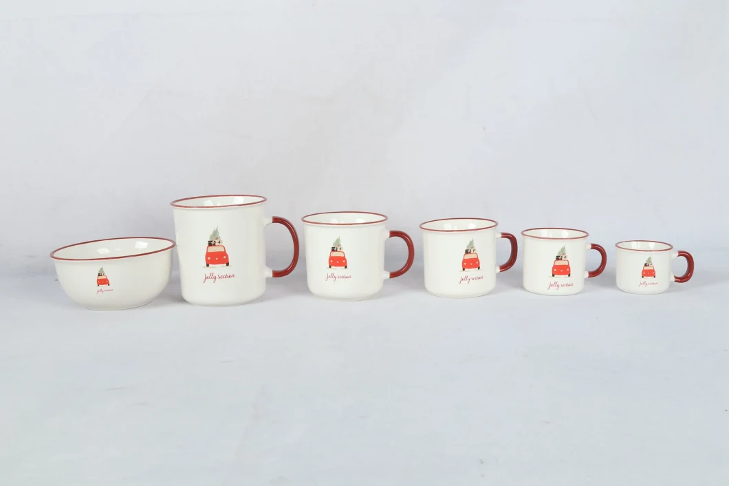 Happy Go Christmas Coffee Mug with Handle Ceramic Mug Gift Ceramics Mug