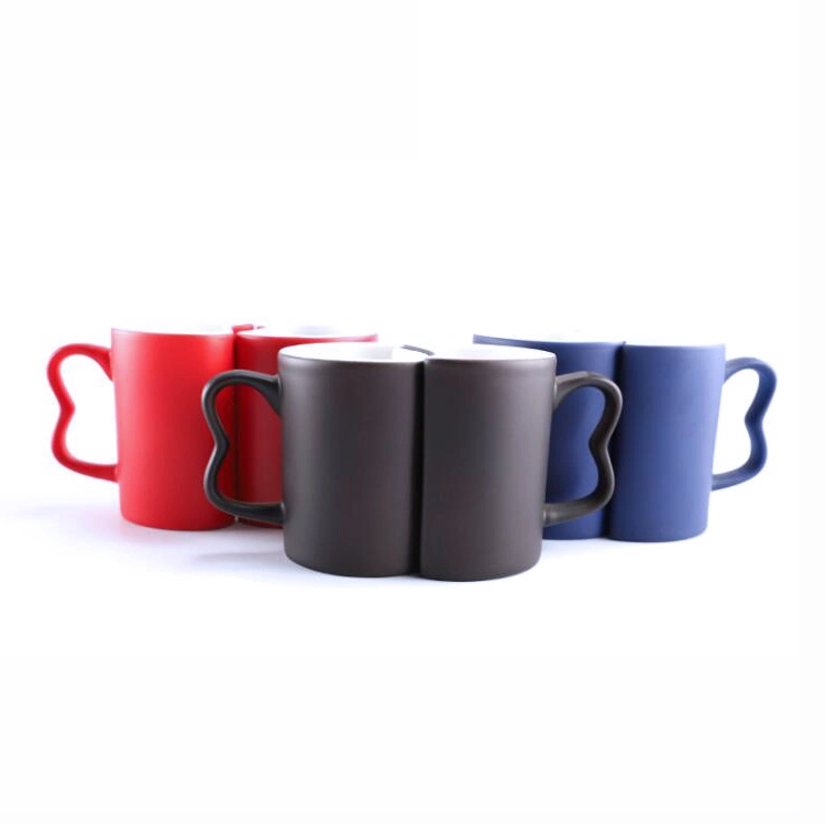 High Quality 11 Oz Custom Printing Heat Sensitive Color Changing Magic Ceramics Coffee Mug for Sublimation Gifts