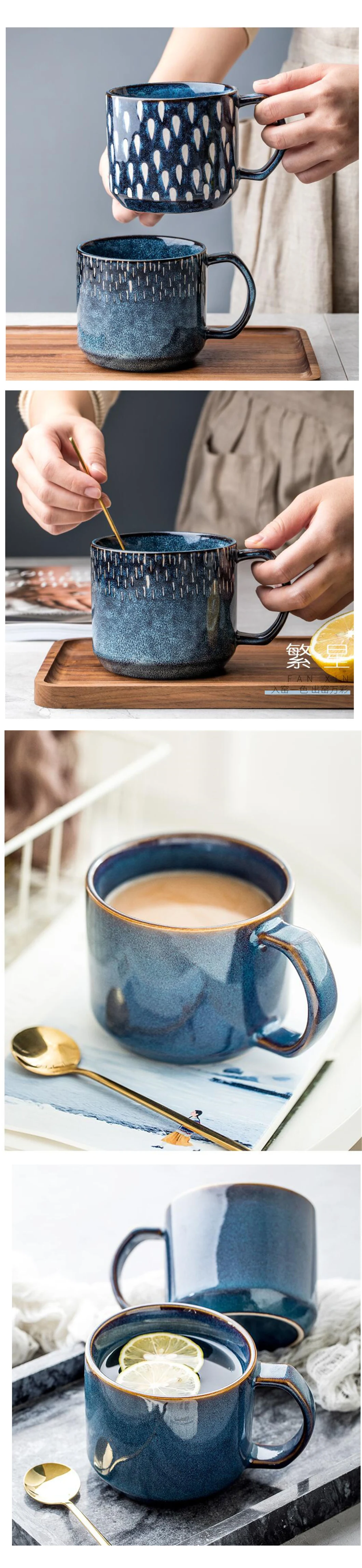 Design Logo Customized Fine Bone China Ceramic Porcelain 380ml 12oz 13oz Lady Man Office Outdoor Travel Coffee Tea Milk Drinking Bottle Cup Mug