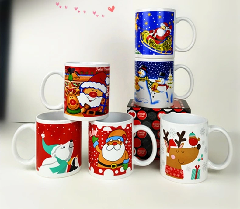 Ceramic Mug Color Glaze Cup High Temperature Cup Gift Mug Christmas Mug