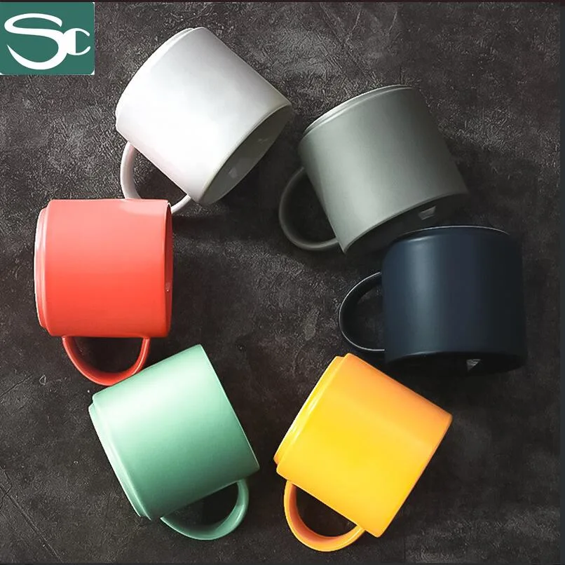 Spring Best Selling 400ml Ceramic Stackable Color Glazzed Coffee Mug