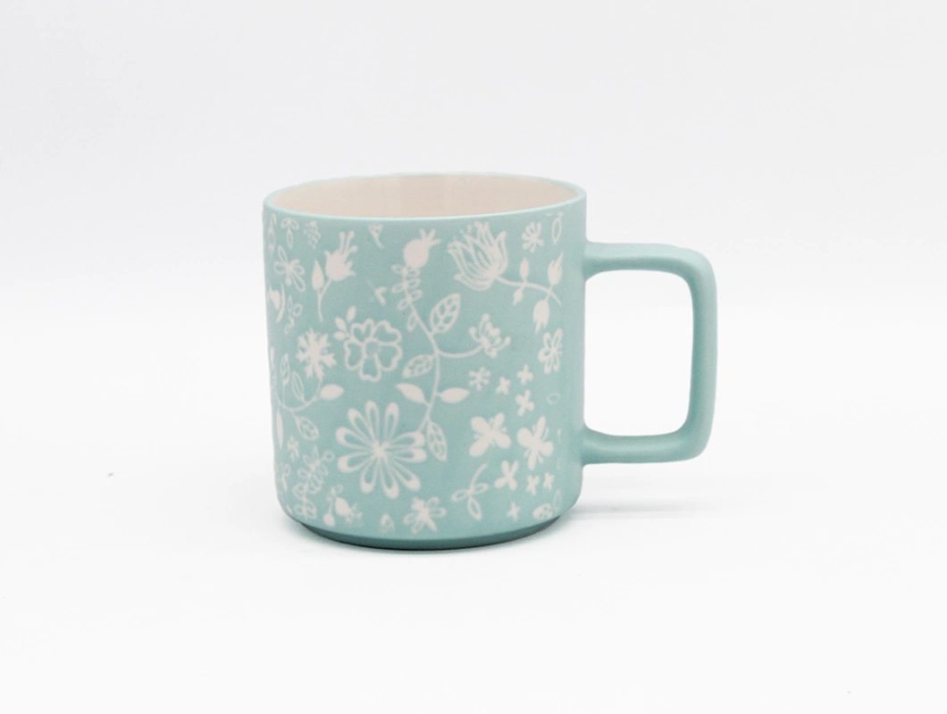 Stackable Mug Color Glaze Promotional Printing Luxury Design Ceramic Coffee Cups Straight Mugs
