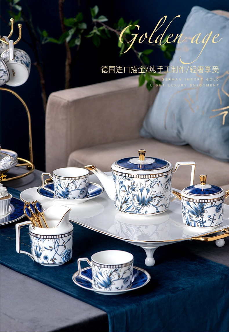 British Household Bone China Afternoon Tea Ceramic Coffee Mug Set Coffee Cup