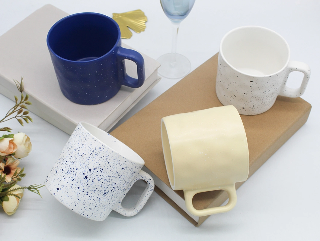Full Color Glazed New Bone 400ml Embossed Deco Mug Summer Promotion Fashion Ceramic Coffee Mug Us Style Drinkware Mug