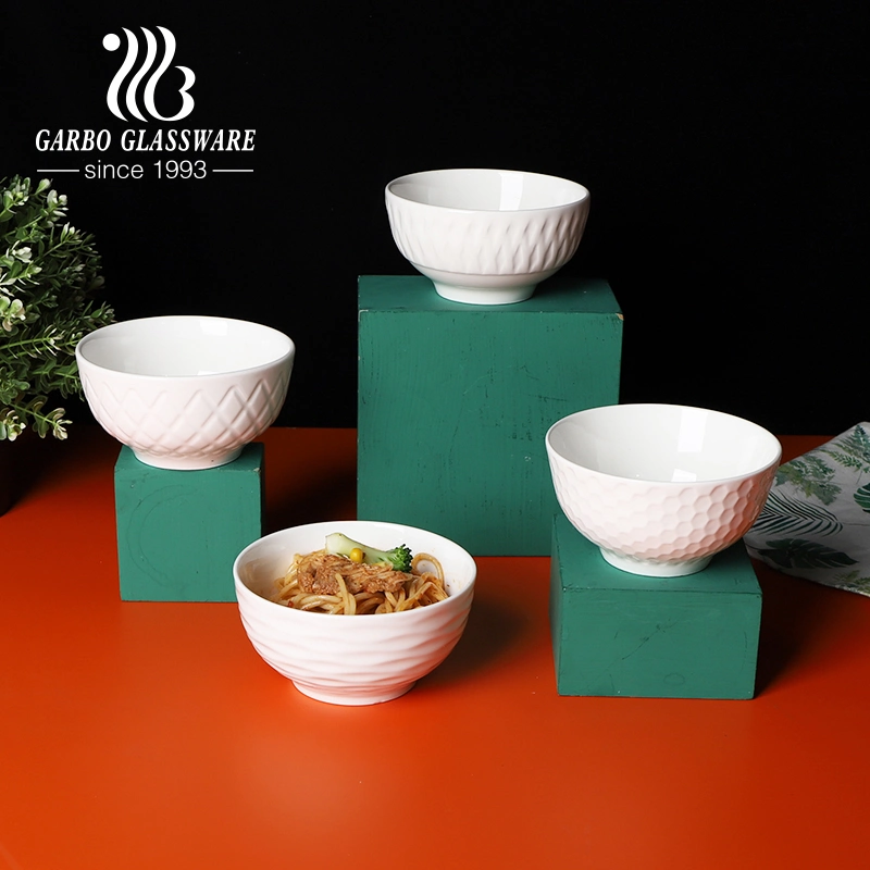 Exclusive Mould Designs Magnesia Porcelain 4.5 Inch Rice Bowls