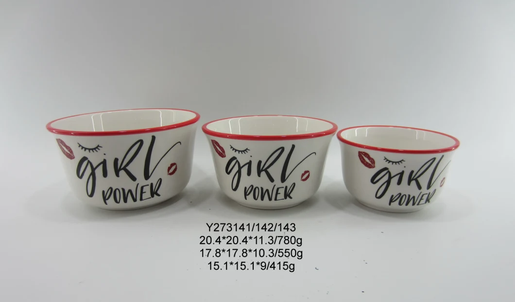 Ceramic Girl Power Nomo Love Bowl