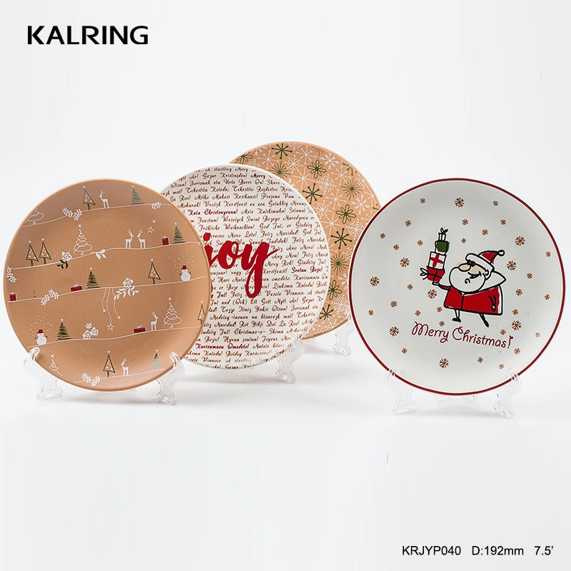 New Bone China Ceramic Mug with Colorful Kraft with Christmas Design for Wholesaler
