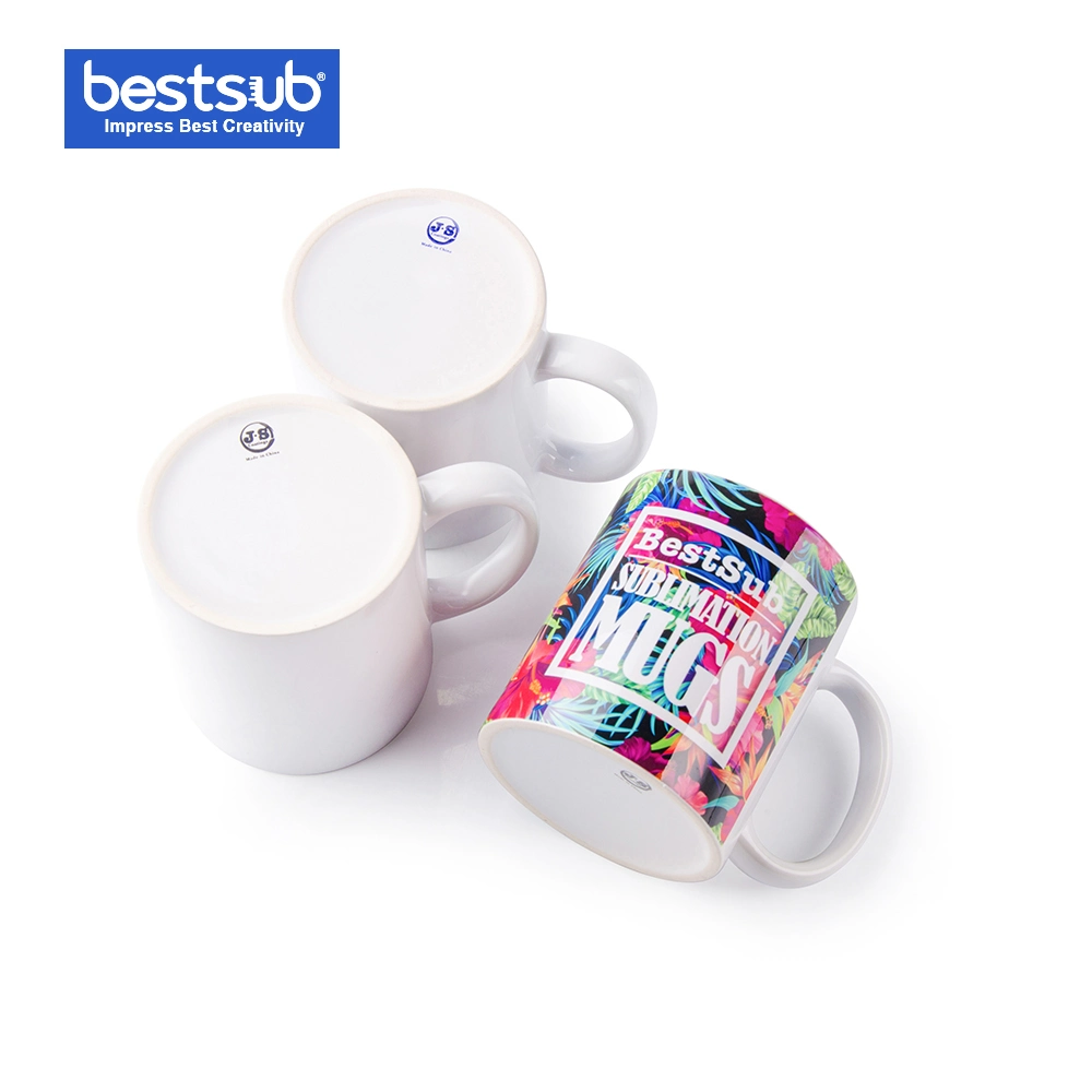 Wholesale Bestsub 330ml 11 Oz White Ceramic Coffee Mug Sublimation Blanks Mugs