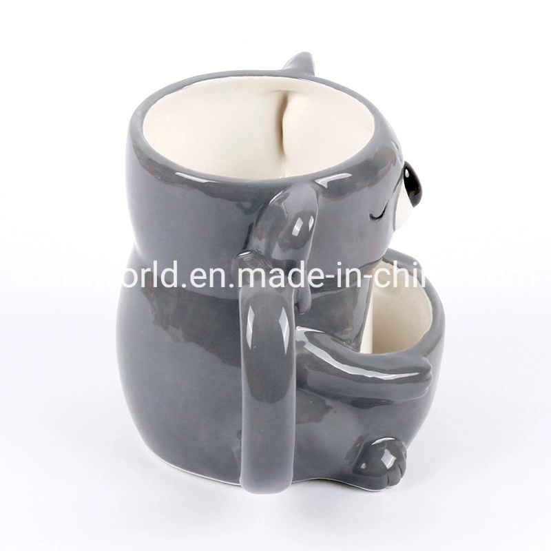 Newly 3D Cute Kaola Coffee Mug Pottery Afternoon Tea Biscuits Bag Mug for Gift Promotion