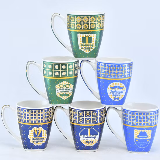 Manufacturers Customized 360ml 12oz christmas Printing Ceramic Porcelaincup Mugs