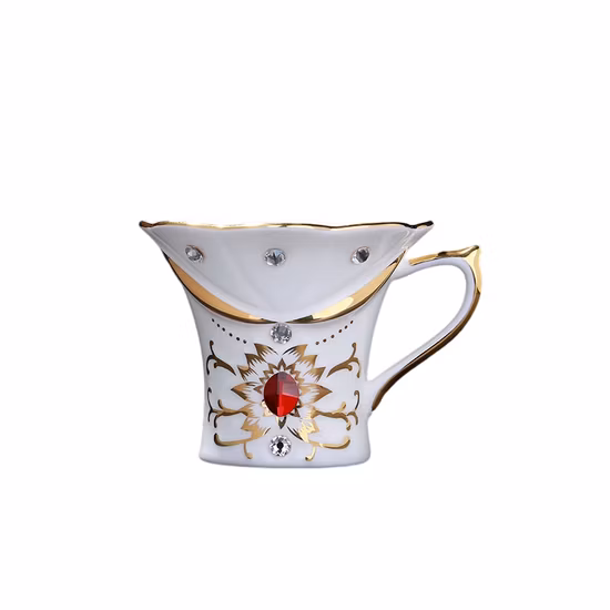 Ceramic Coffee Mug Hands Paint Cat Biscuit Pocket Mug Porcelain Juice Cup